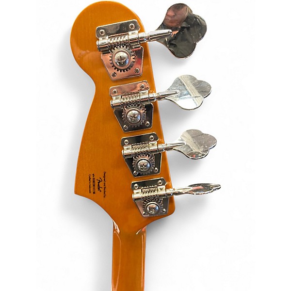 Used Squier Vintage Modified Mustang Bass Green Electric Bass Guitar