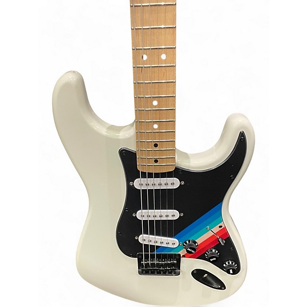 Used Squier STRATOCASTER SONIC WHITE Solid Body Electric Guitar