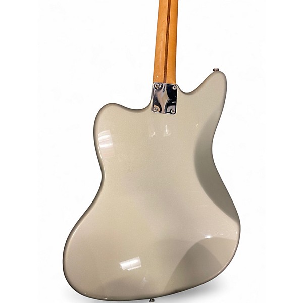 Used Fender Blacktop Jaguar Silver Solid Body Electric Guitar