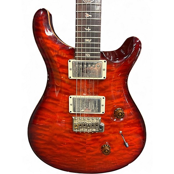 Used PRS Custom 24 10 Top TRANS RED BURST Solid Body Electric Guitar