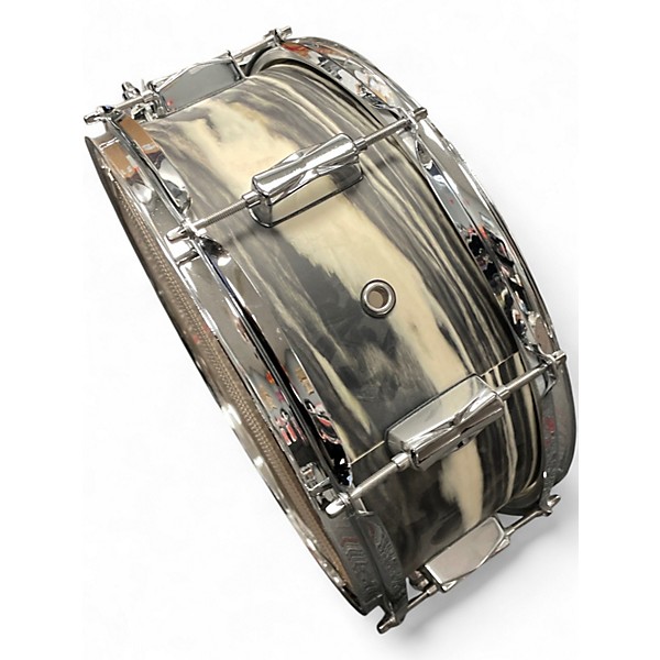 Used Pearl 5.5X14 Decade black satin marble Drum