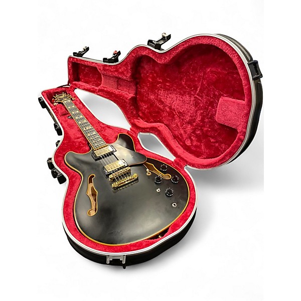 Used Ibanez JSM20 BKL Flat Black Hollow Body Electric Guitar