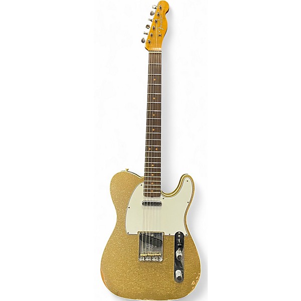 Used Fender Custom Shop Ltd NAMM Custom Telecaster Relic Gold Sparkle Solid Body Electric Guitar