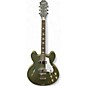 Used Epiphone Casino Worn Satin Olive Green Hollow Body Electric Guitar thumbnail