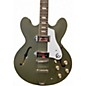 Used Epiphone Casino Worn Satin Olive Green Hollow Body Electric Guitar