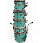 Used Yamaha 6 Piece Stage Custom Surf Green Drum Kit