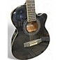 Used Stagg Mini-Jumbo Black 12 String Acoustic Electric Guitar
