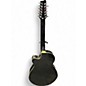 Used Stagg Mini-Jumbo Black 12 String Acoustic Electric Guitar
