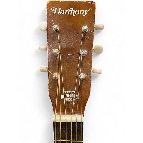 Used Harmony H63-41 beige sunburst Acoustic Guitar