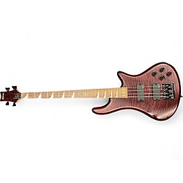 Used Schecter Guitar Research Stiletto Custom 4 String RED Electric Bass Guitar