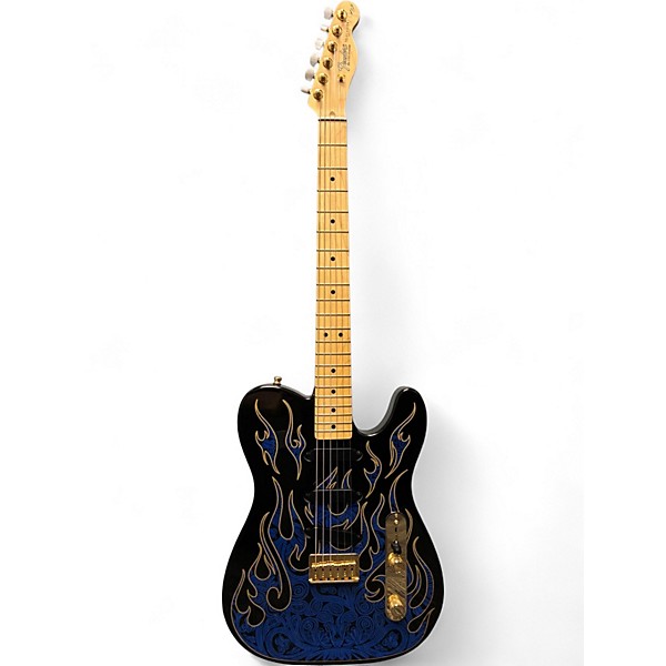 Used Fender Artist Series James Burton Telecaster Blue Flame Paisley Solid Body Electric Guitar