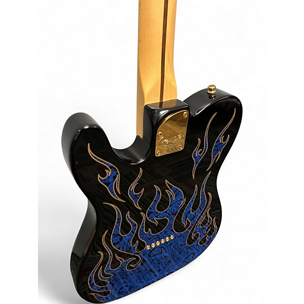 Used Fender Artist Series James Burton Telecaster Blue Flame Paisley Solid Body Electric Guitar