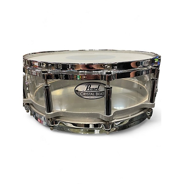 Used Pearl 14in Crystal Beat Free Floating Snare Clear Drum
