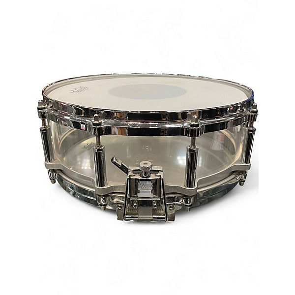 Used Pearl 14in Crystal Beat Free Floating Snare Clear Drum