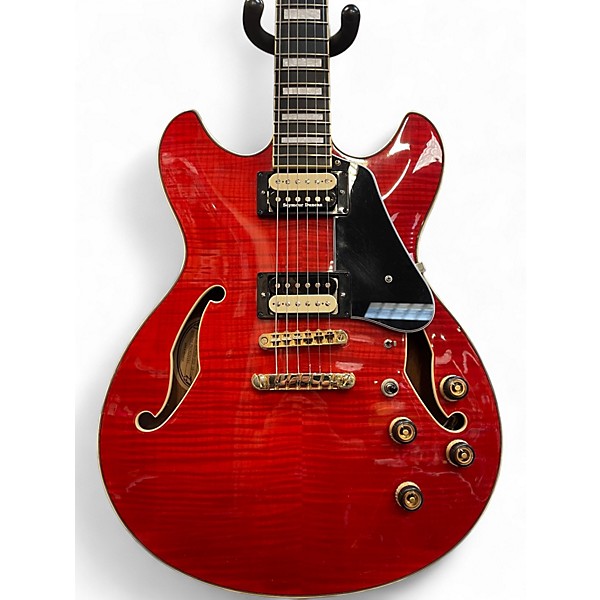 Used Ibanez AS93FM Red Hollow Body Electric Guitar