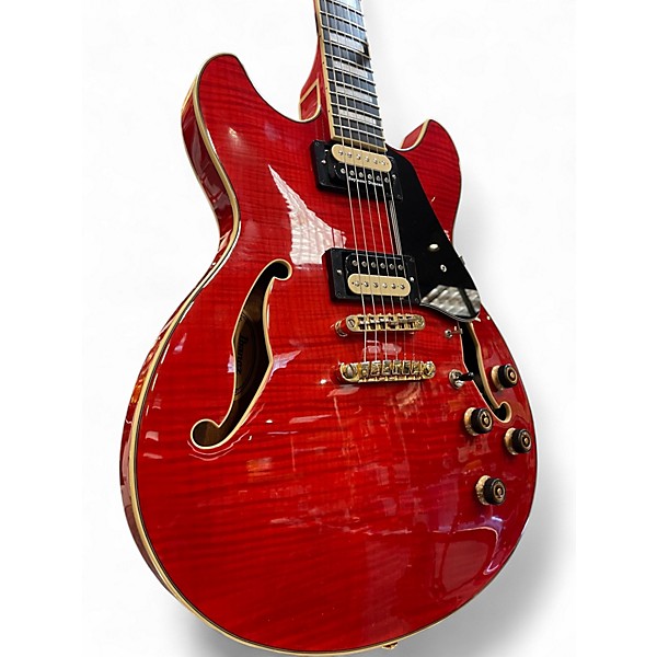 Used Ibanez AS93FM Red Hollow Body Electric Guitar