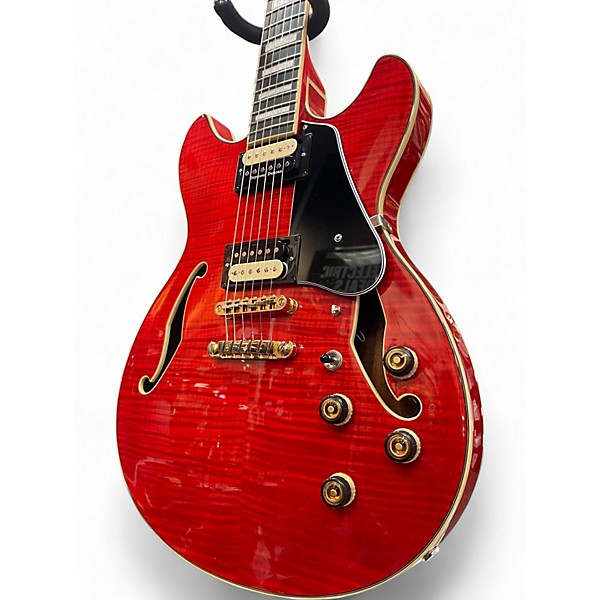 Used Ibanez AS93FM Red Hollow Body Electric Guitar