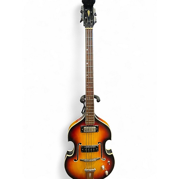 Used Univox VIOLIN HOLLOW BODY 2 Color Sunburst Electric Bass Guitar
