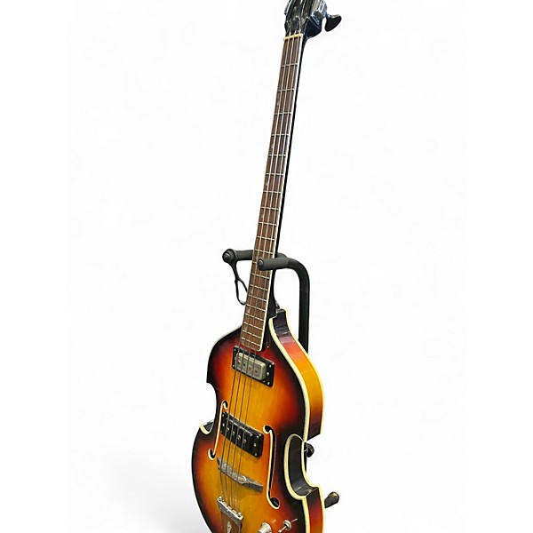 Used Univox VIOLIN HOLLOW BODY 2 Color Sunburst Electric Bass Guitar