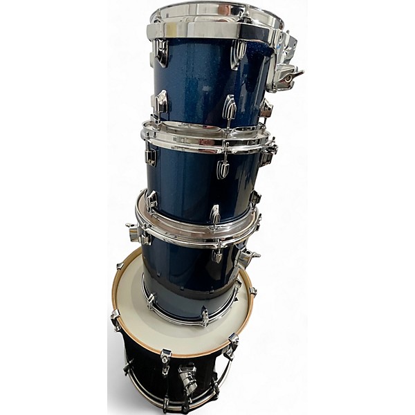 Used TAMA 4 Piece Superstar BLUE SPARKLE Drum Kit