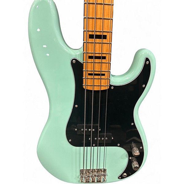 Used Squier Classic Vibe 1960S Precision Bass Surf Green Electric Bass Guitar