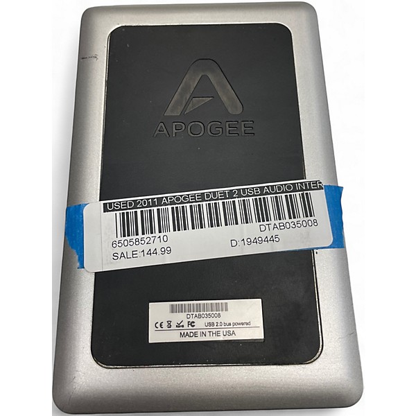 Used 2011 Apogee Duet 2 USB Audio Interface
