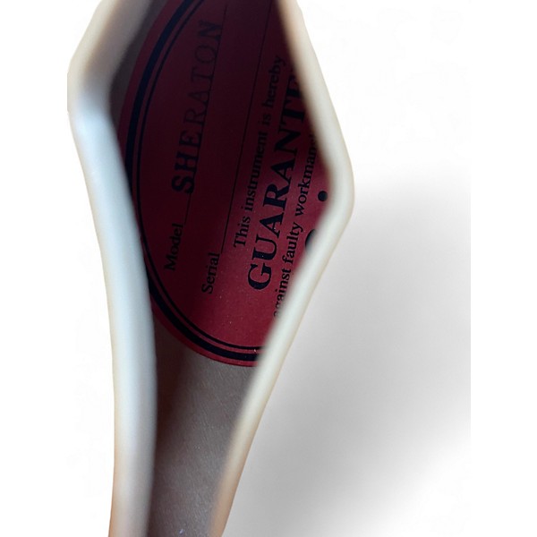 Used Epiphone Sheraton Natural Hollow Body Electric Guitar