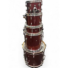 Used Pearl 5 Piece Export Wine Red Drum Kit