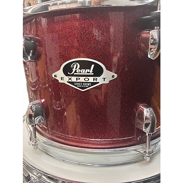 Used Pearl 5 Piece Export Wine Red Drum Kit