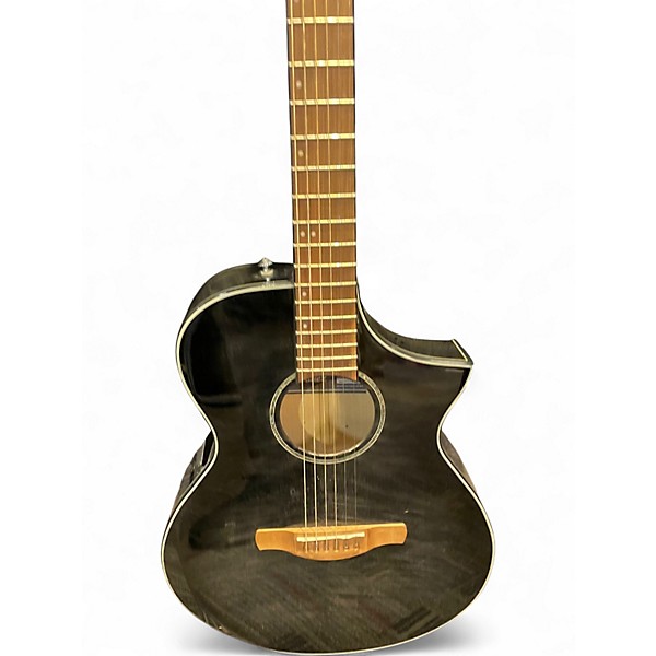 Used Ibanez AEWC400TKS Trans Black Acoustic Electric Guitar