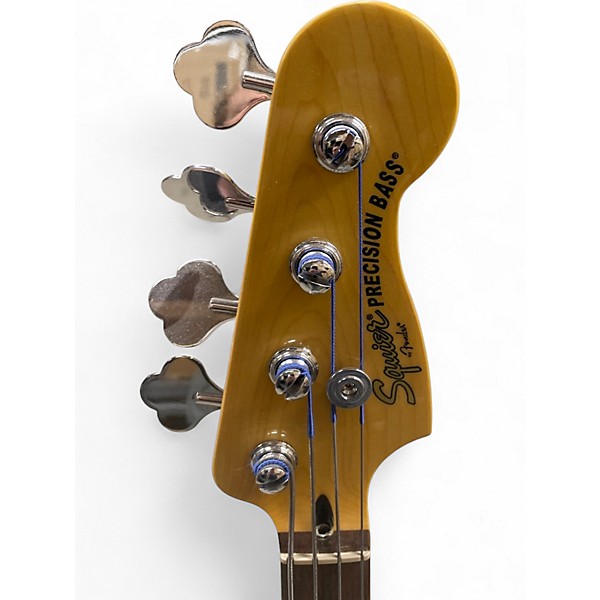 Used Squier Percision Blue Electric Bass Guitar