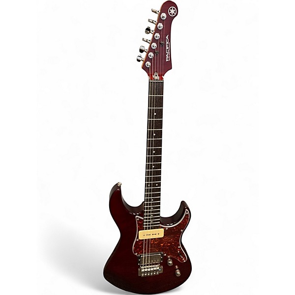 Used 2010s Yamaha PAC611VFM Candy Apple Red Solid Body Electric Guitar