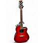 Used 2000s Ovation 1771LX Candy Apple Red Acoustic Guitar