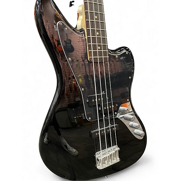 Used Squier Vintage Modified Jaguar Bass Special Black Electric Bass Guitar