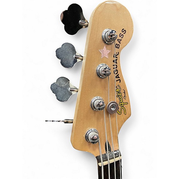 Used Squier Vintage Modified Jaguar Bass Special Black Electric Bass Guitar