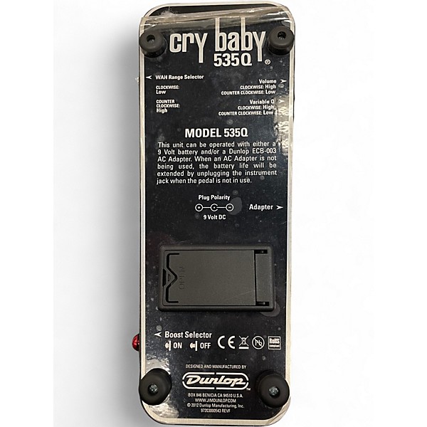 Used Dunlop 535Q Cry Baby Multi-Wah Effect Pedal