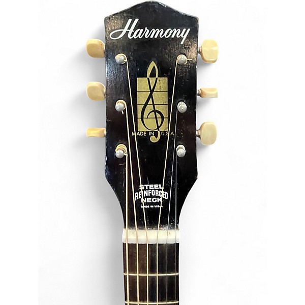 Vintage 1960s Harmony H165 Natural Acoustic Guitar