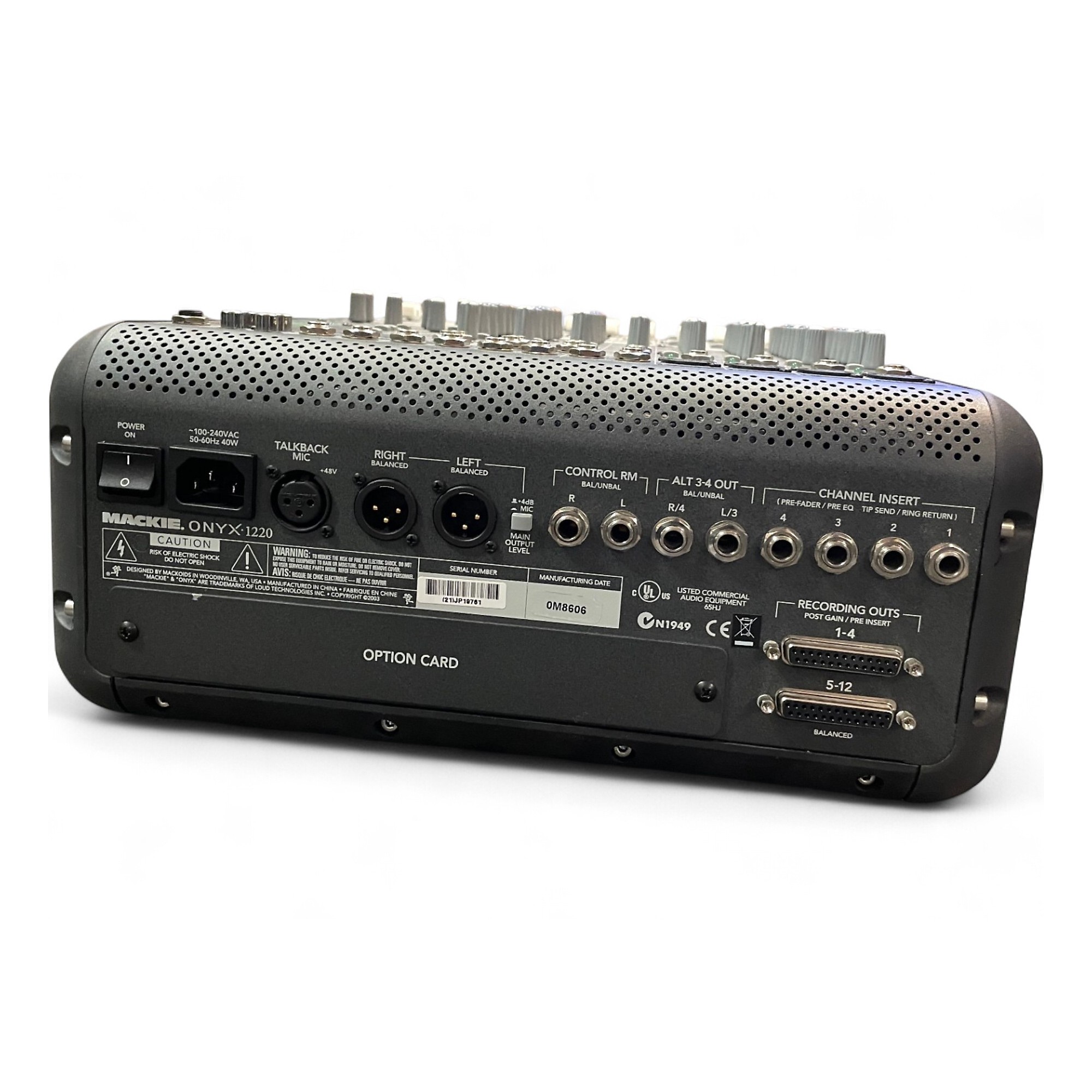 Used Mackie Onyx 1220 Unpowered Mixer | Guitar Center