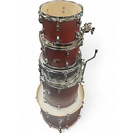 Used Ludwig 5 Piece Back Beat Elite Trans Red Drum Kit
