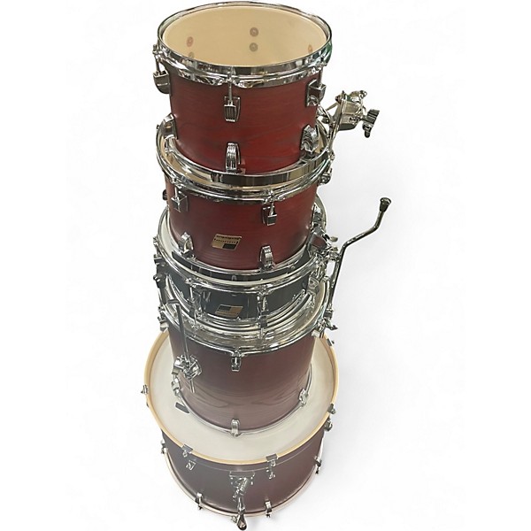 Used Ludwig 5 Piece Back Beat Elite Trans Red Drum Kit