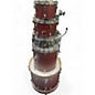 Used Ludwig 5 Piece Back Beat Elite Trans Red Drum Kit