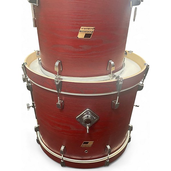 Used Ludwig 5 Piece Back Beat Elite Trans Red Drum Kit