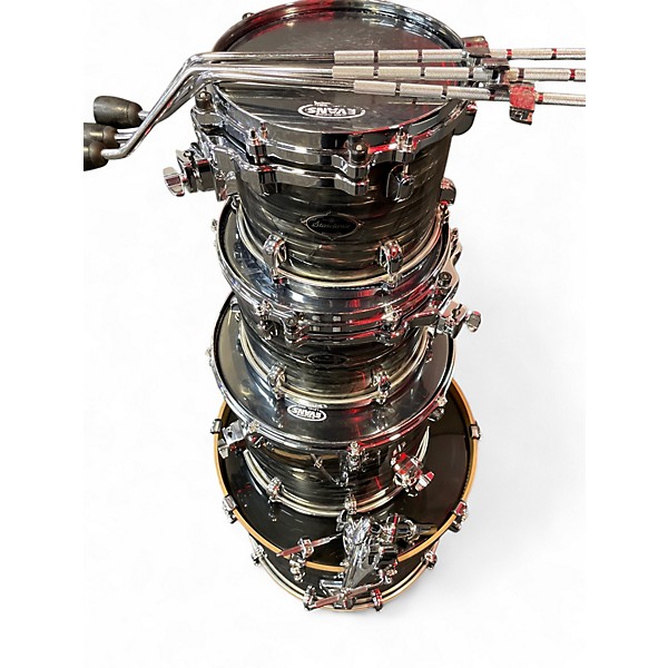 Used TAMA 4 Piece Starclassic Bubinga birch CHARCOAL ONYX Drum Kit