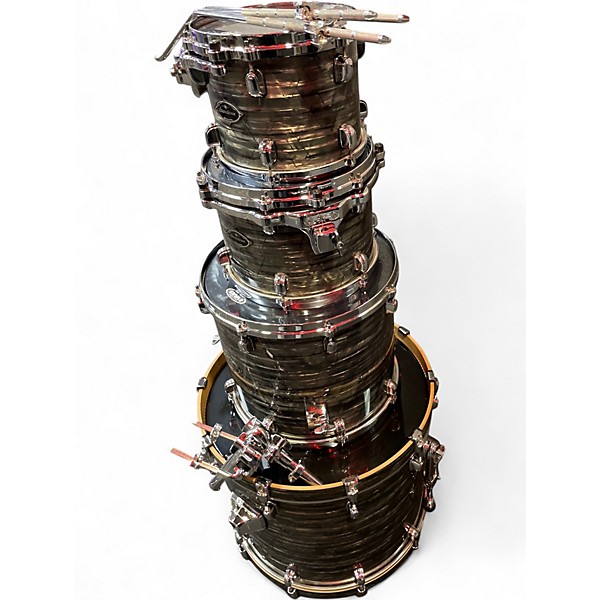 Used TAMA 4 Piece Starclassic Bubinga birch CHARCOAL ONYX Drum Kit