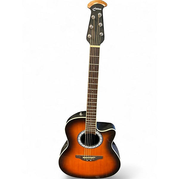 Used Ovation CA24S Celebrity 2 Color Sunburst Acoustic Electric Guitar