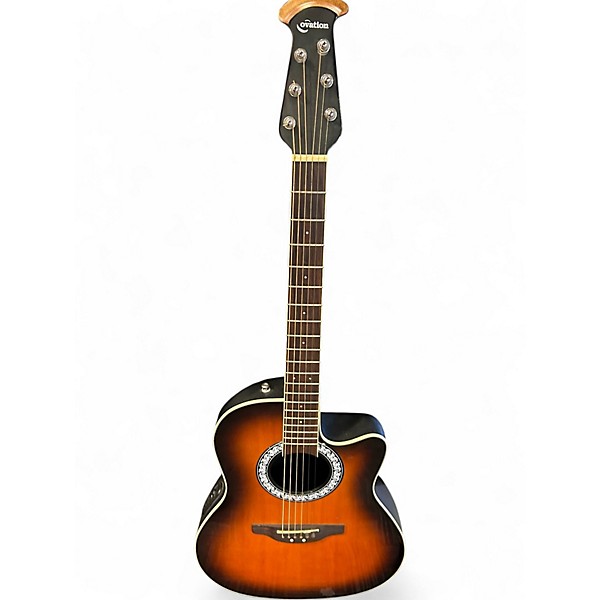 Used Ovation CA24S Celebrity 2 Color Sunburst Acoustic Electric Guitar