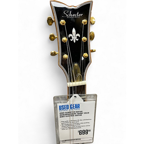 Used Schecter Guitar Research Coupe Ebony Solid Body Electric Guitar