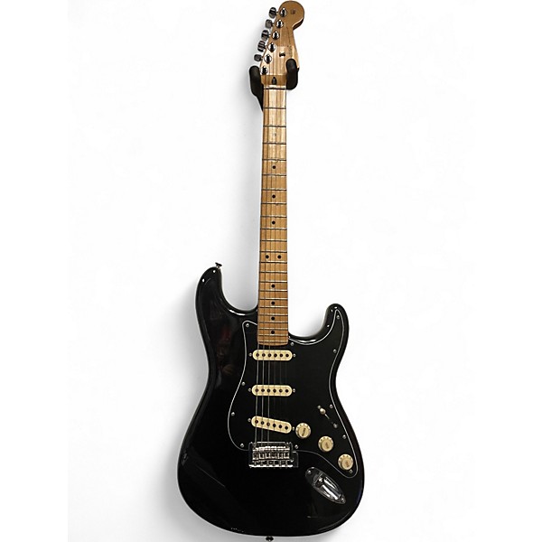 Used Fender LTD Player Stratocaster Black Solid Body Electric Guitar