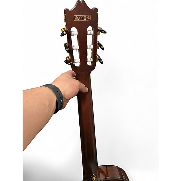 Used Ibanez GA35FMTCE Flamed Maple Top Emerald Burst Classical Acoustic Electric Guitar