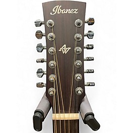 Used Ibanez AW152CE-OPN Natural 12 String Acoustic Electric Guitar